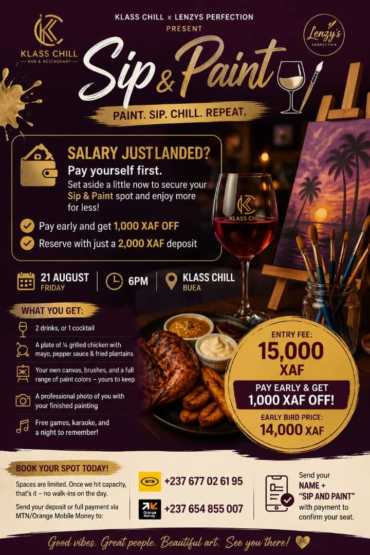 Sip and Paint KlassChill Chill Malingo in Buea